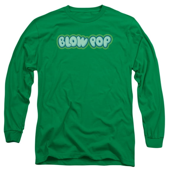 Tootsie Roll Blow Pop Logo Long Sleeve Adult 18/1 T-Shirt Kelly Green