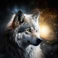 thumbnail image 1 of 5D DIY Con Taladro Kit Lobos Noche Estrellada 40x40cm, 1 of 9