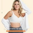 thumbnail image 6 of Women's Seamless Wireless Bras No Underwire Push Up Bralette Full Coverage Soft Comfort Wirefree Bra Deep V Neck Bras Support, White, 6 of 8