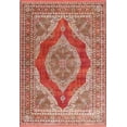 thumbnail image 1 of Red Floral Medallion Distressed Turkish Oriental Area Rug, 1 of 5