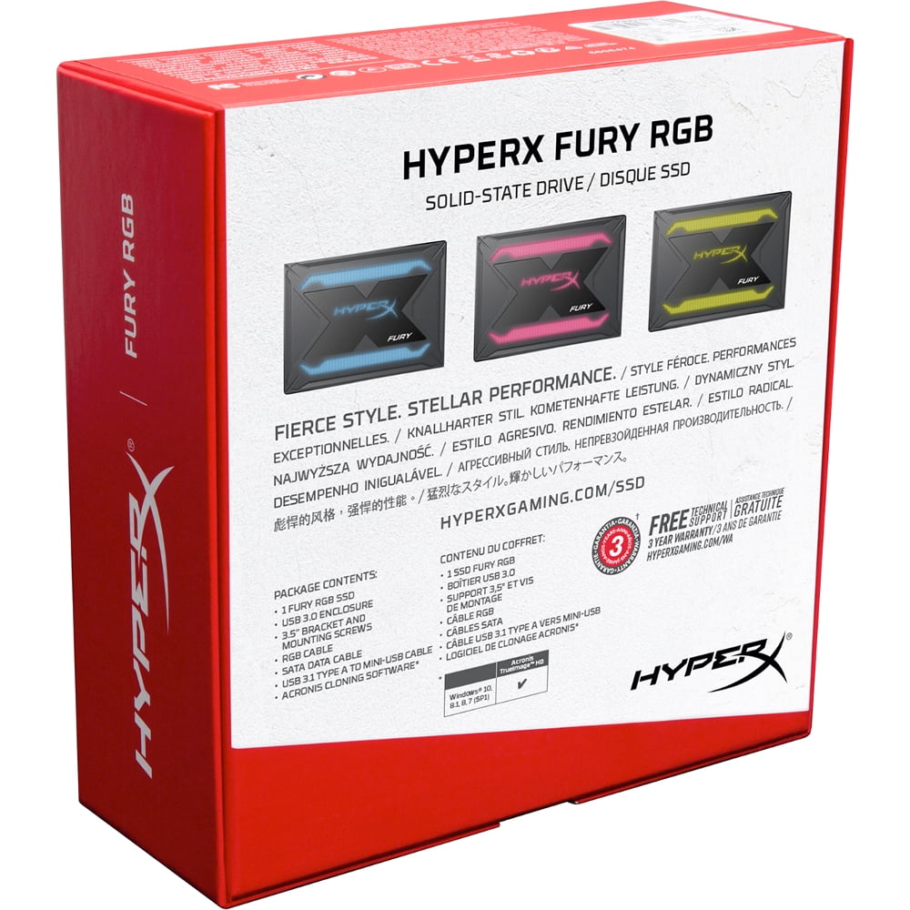 Kingston 240G HyperX Fury SHFR SATA3 2.5" RGB Bundle - Walmart.com