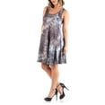 thumbnail image 3 of 24seven Comfort Apparel Plus Size Fit and Flare Knee Length Tank Dress, 3 of 4