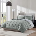 Virtu Queen Comforter Set, 7pc Bed in a Bag, Reversible Bedding
