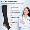 thumbnail image 4 of 2 Pairs Zipper Copper Compression Socks for Women & Men Circulation 15-20 mmhg - Better Blood Flow, Swelling, Best Support for Medical, Running, Nursing, 4 of 6