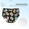 Easygdp Colorful Retro Tape Girls' Cotton Brief Underwear,Hipster, and