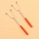 thumbnail image 4 of 3 brochetas extensibles de acero inoxidable para asar, tenedores telescópicos para barbacoa, para acampar al aire libre (2 tenedores + bolsa negra), 4 of 7