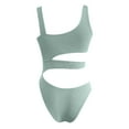 thumbnail image 6 of QHFBli Womens One Piece Swimsuit Women's Summer Fashion Suspender Waist Hollow One Swimsuit Solid Color Sexy Bikini Swimsuit, 6 of 6