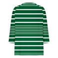 thumbnail image 3 of Womens Plus Size Fall Clothes, 3/4 Sleeve Shirts for Women Fashion Loose Fit Striped Printed Button Up Crewneck T-Shirts, 3 of 6