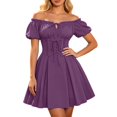 thumbnail image 2 of Women off the Shoulder Pirate Dress Pirate Costume Halloween Cosplay Halloween Costume Woman Size S-2XL, 2 of 4