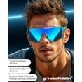 thumbnail image 3 of Grinderpunch Running and Baseball Sport Sunglasses for Men and Women, UV400 Protection - Blue, 3 of 7