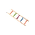 thumbnail image 2 of Wooden Parrot Ladder Bird Climbing Ramp Toy Natural Wood Hanging Activity Gym, Multicolor, for Small Birds, with Rope and Screws, 20-35 cm, 2 of 6