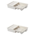 thumbnail image 4 of Organizador de bandeja de basura Inteprter ajustable Blanco 2Conjunto, 4 of 6