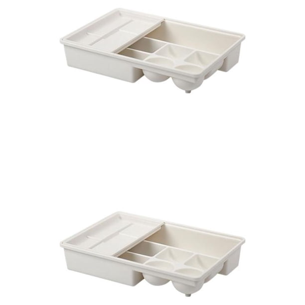 Organizador de bandeja de basura Seitruly ajustable color Blanco gran capacidad