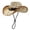 2-Khaki, variant on OOOUM Woven Straw Cowboy Hat For Men Women Leather Band Western Hat Fashion Party Cowgirl Hat One Size