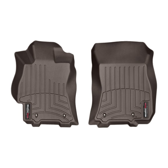 WeatherTech Custom Fit FloorLiners compatible with 2015-2019 Subaru Outback - 1st Row (Driver & Passenger), Cocoa