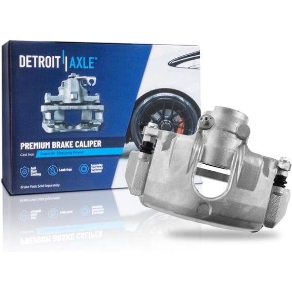 Detroit Axle - Front Right Brake Caliper for 2008 2009 2010 2011 Ford Focus [Casting # CFFME], Passenger Side Disc Brake Caliper with Bracket Replacement