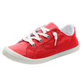 thumbnail image 4 of Mepaouo Fashion Sneakers for Women Memory Foam Lightweight Walking Slip on Canvas Shoes(Red,7.5), 4 of 5