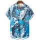 thumbnail image 4 of Camisas de Manga Larga para Hombres Impresión Botón Cuello de Vuelta Blusa Casual, Hombre de Manga Corta Botón Abajo Camisas, 4 of 4