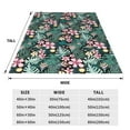 thumbnail image 3 of Bixox Fleece Blanket Rose Flowers Pattern Super Soft Double-Sided Microfiber Flannel Blanket for Sofa, Bed, Couch,Suitable for All Seasons - 50"x40", 3 of 5
