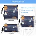 thumbnail image 3 of 3 Size Reusable Food Storage Bags Set Airtight Zipper Closure Lunch Snacks Travel Organizer Halloween Theme Colorful, 3 of 8