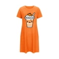 thumbnail image 5 of Tnhcen Vêtements de Nuit d'Halloween Cool Grande Taille Robe à Manches Courtes Imprimé Dessin Animé Col Rond Polyester Spandex Doux P-2TG pour Fêtes de Saison Chaude, 5 of 5