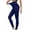 Blue, variant on Womens Yoga Pants Casual Fashion Bodybuilding Run Yoga Solid Striped Pants Sky Blue