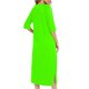 thumbnail image 4 of Karight Women Zipper Robe 3/4 Sleeves Housecoat Dress Full Length Nightgown with Pockets Lounge House Coats Long Bathrobe, 4 of 6