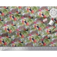 thumbnail image 3 of Soimoi Poly Georgette Fabric Tropical Leaves,Floral & Toucan Bird Fabric Prints by Yard 52 Inch Wide, 3 of 3