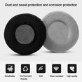 thumbnail image 5 of Soft Velvet Earphone Earmuff Headset Cushion Flannelette Earphone Case Cushion Cover Ear Pads Replacement Earpads GREY 110MM, 5 of 8