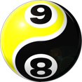 thumbnail image 3 of CafePress - 8 Ball 9 Ball Yin Yang Baseball Jersey - Cotton Baseball Jersey, 3/4 Raglan Sleeve Shirt, 3 of 4