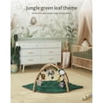 thumbnail image 6 of Baby Play Gym & Activity Mat, Leaf Shaped Baby Play Mat with 6 Detachable Toys, Tummy Time Mat Promote Motor Skills & Sensory Development, Newborn Baby Essentials Gift, Jungle Green, 6 of 15