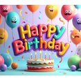 thumbnail image 4 of Happy Birthday Banner with Balloons and Stars Background Party Decoration for Birthday Party Photography Props Celebration Decor Backdrop, 4 of 8