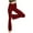 Wine#1, variant on Xuniizn Womens Yoga Pants V Shaped High Waisted Flared Stretch Slim Trouser Style Yoga Pants Solid Color Running Workout Gym Leggings, Gifts for Her