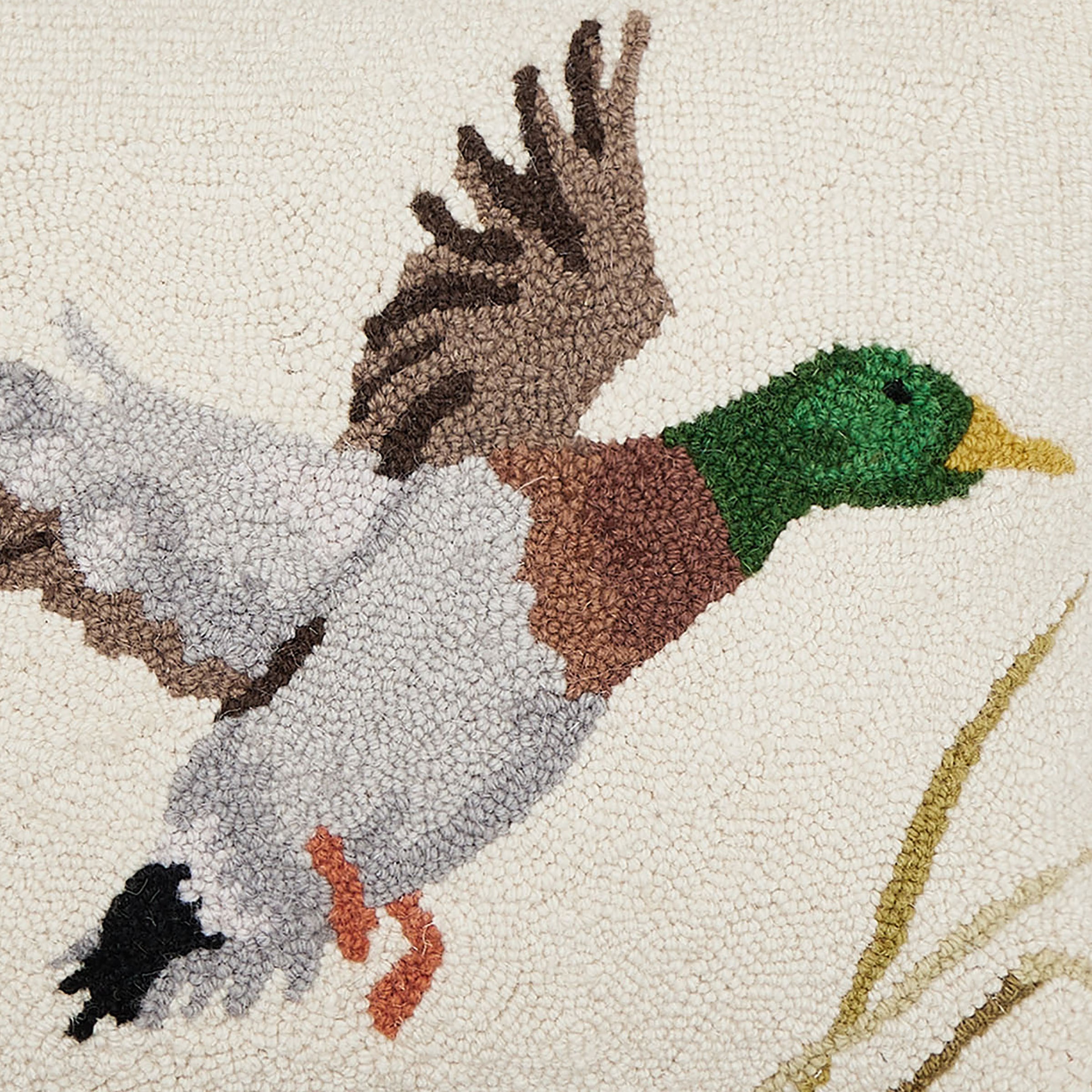 Makers Collective Camp Wandawega Mallard Cream Hooked Bed Pillow