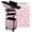 AD Pink, variant on Byootique Large Rolling Makeup Case on Wheels 4in1 Cosmetology Art Deco Bloom