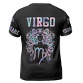thumbnail image 2 of Lotusprinthandmade Virgo Personalized Name Zodiac Sign T-Shirt 3D Unisex, Multicolor, 2 of 3