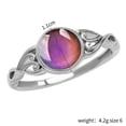 thumbnail image 5 of Anillo cambiante del humor del color redondo de la piedra lunar de la simulación, cr de la moda, 5 of 5