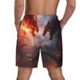 thumbnail image 2 of Lsque Mens Swim Trunks Fire Sky Dragon Pattern - Bathing Suit Compression Liner - Beach Swim Shorts Swimwear - (S-3XL) - Stretch Quick Dry -Medium, 2 of 9