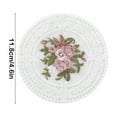 thumbnail image 3 of 4.6" Embroidered Fabric Coasters, Cloth Coasters for Ceramic Cup, Vintage Lace Embroidery Coasters for Tea, Soft Floral Doilies for Home, Wedding, Tabletop Photography Decoration (Beige), 3 of 6