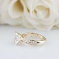 thumbnail image 3 of HeartsAndYou 3.5ct Princess Moissanite Engagement Ring for Women Two Row Round Accent 18k Yellow Gold over Silver, 3 of 9