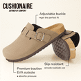thumbnail image 5 of Cushionaire Hana Women's Clogs | Comfortable Vegan Suede Clogs for Women | Slip On Potato Shoes with Cork Footbed & Arch Support | Memory Foam, Wide Widths Available, 5 of 27