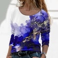 thumbnail image 2 of T-shirts à Manches Longues Col Rond pour Femmes Hauts Tunique Imprimée Florale Tendance Hauts Décontractés Amples Confortables Chandails en Molleton Blouses, 2 of 5