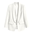 thumbnail image 5 of CHGBMOK Plus Size Blazers for Women Business Casual Long Sleeve Suit Jacket Lapel Open Front Work Blazer with Pocket, 5 of 5