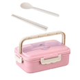 thumbnail image 1 of Boîte à Lunch Réutilisable 3 Compartiments en Plastique Divisé Boîtes de Récipients de Stockage d'Aliments, 1 of 3