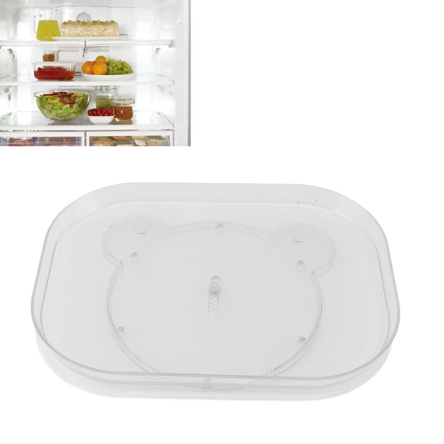 Bandeja De Refrigerador Giratorio De 360, Organizadores De Nevera Y Almacenamiento Con Fondo Sin Deslizamiento, Organizador De Condimentos Giratorios