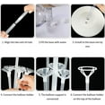 thumbnail image 3 of 2 Pack Balloon Stand Kit, Balloon Support, Reusable Clear Balloon Centerpiece Stand,Balloon Table Holder Decoration for Birthday Wedding Party Festival Event Decorations, 3 of 7