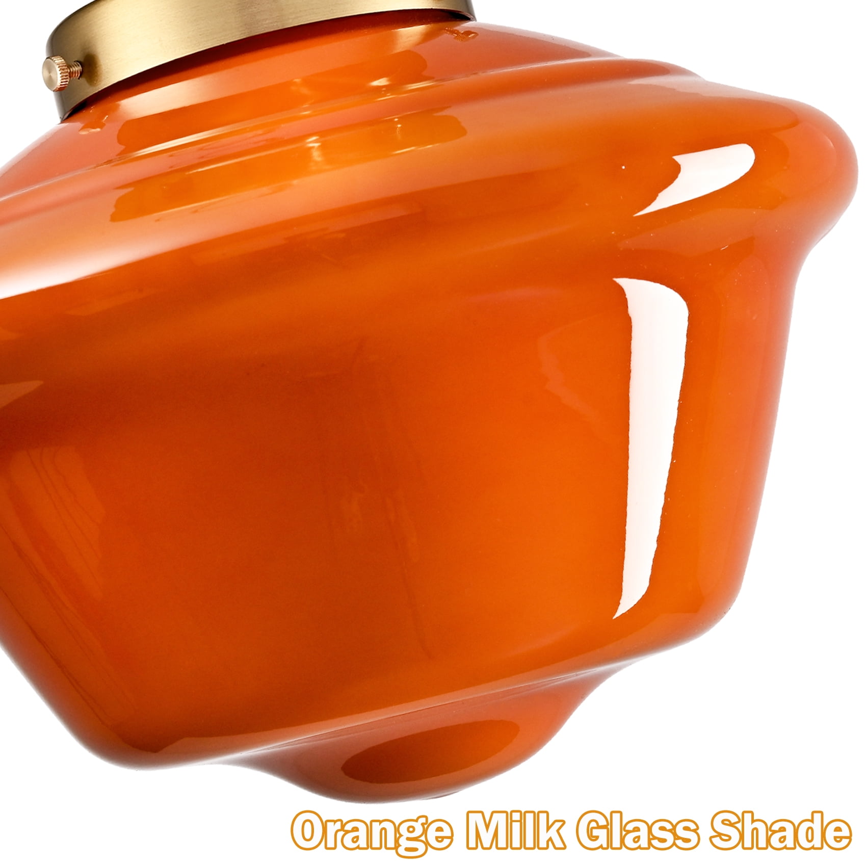 Gold Semi Flush Mount Ceiling Light Orange Schoolhouse Ceiling Light