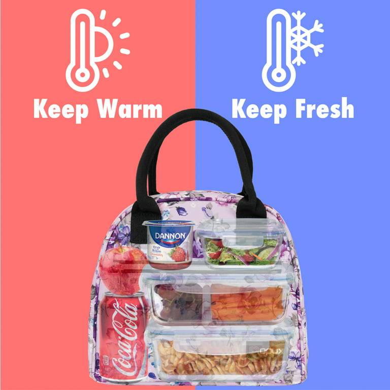Insulated Lunch Bag Women, Reusable Cute Tote Lunch Box for Adult