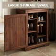 thumbnail image 6 of Vabches Farmhouse Hall Tree with Shoe Storage & Coat Rack for Entryway,Brown, 6 of 8