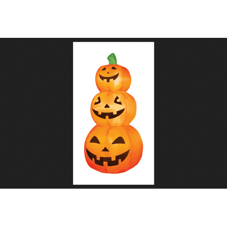 Occasions Pumpkins Lighted Halloween Inflatable Orange 4 ft. H x 19 in. W x 19 in. L